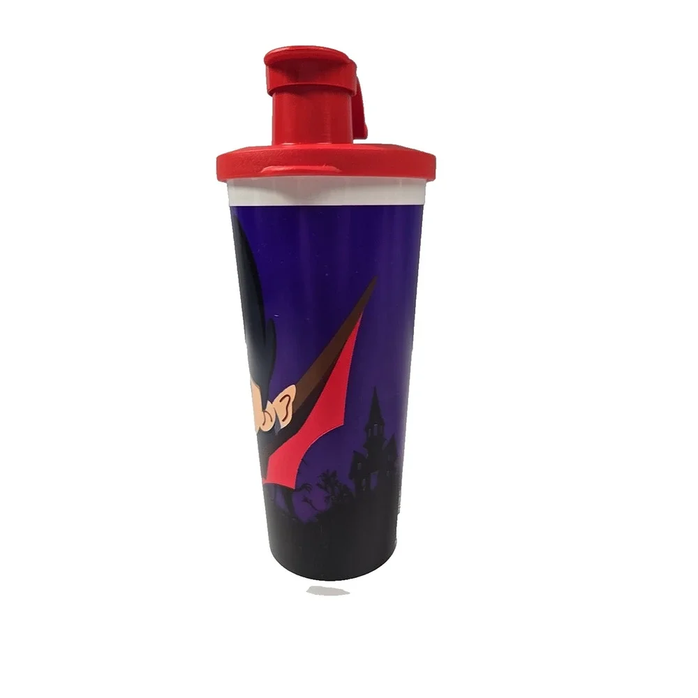 Tupperware Tumbler 16oz Halloween Vampire Purple Flip Top New Open